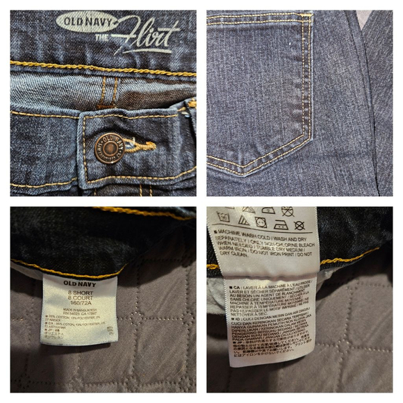 Old Navy Flirt Blue Denim Jeans Women's Size 8 Short - Picture 3 of 9